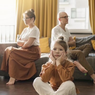 Ruzieende ouders met kind